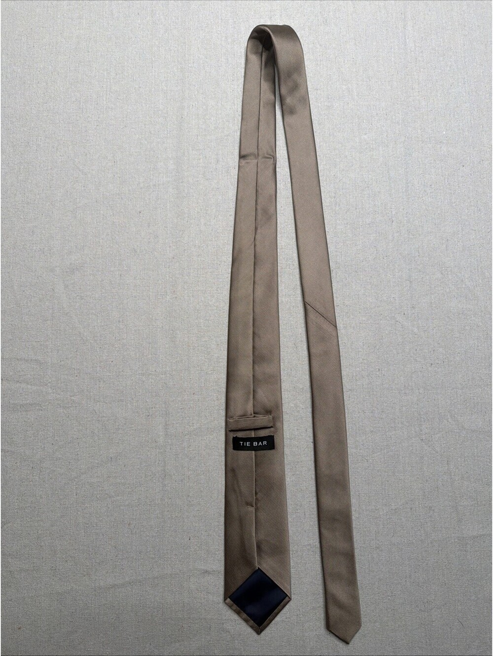 Tie Bar 100% Silk Men’s Tie Light Brown 3 Inch Wide SKU81